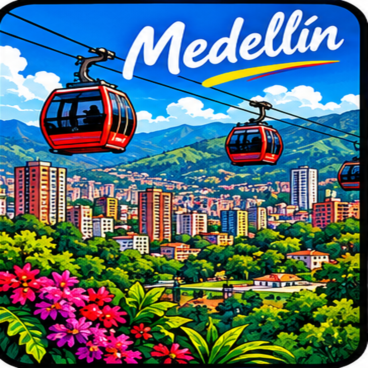 Juego de 8 Portavasos Destinos Colombia - Imagen 3