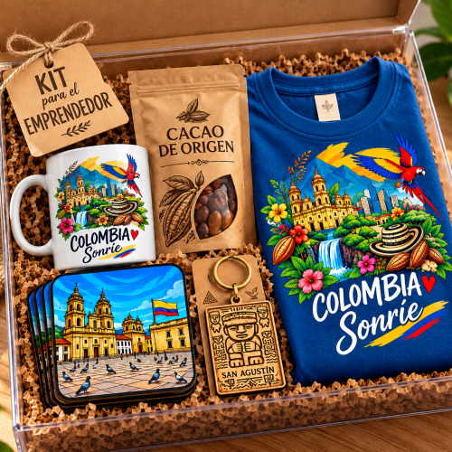 Kit emprendedor camiseta azul